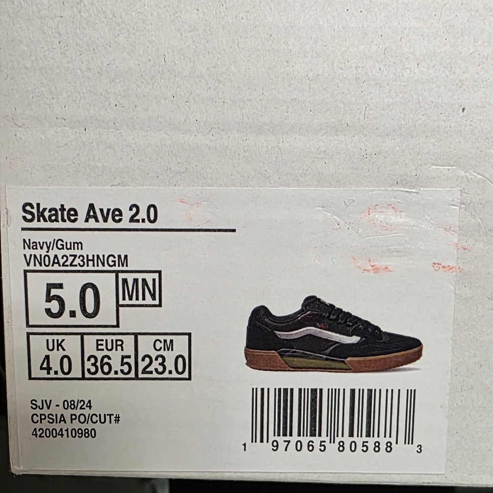 Vans Skate Ave 2.0 Navy Gum Sneakers Mens 5 Women's 6.5 - Picture 2 of 6
